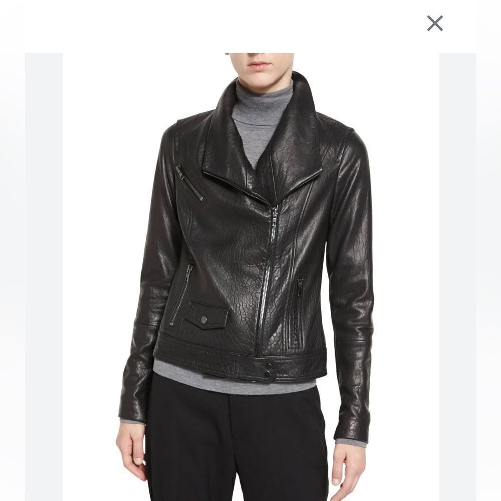 Vince | Textured Moto Leather Jacket